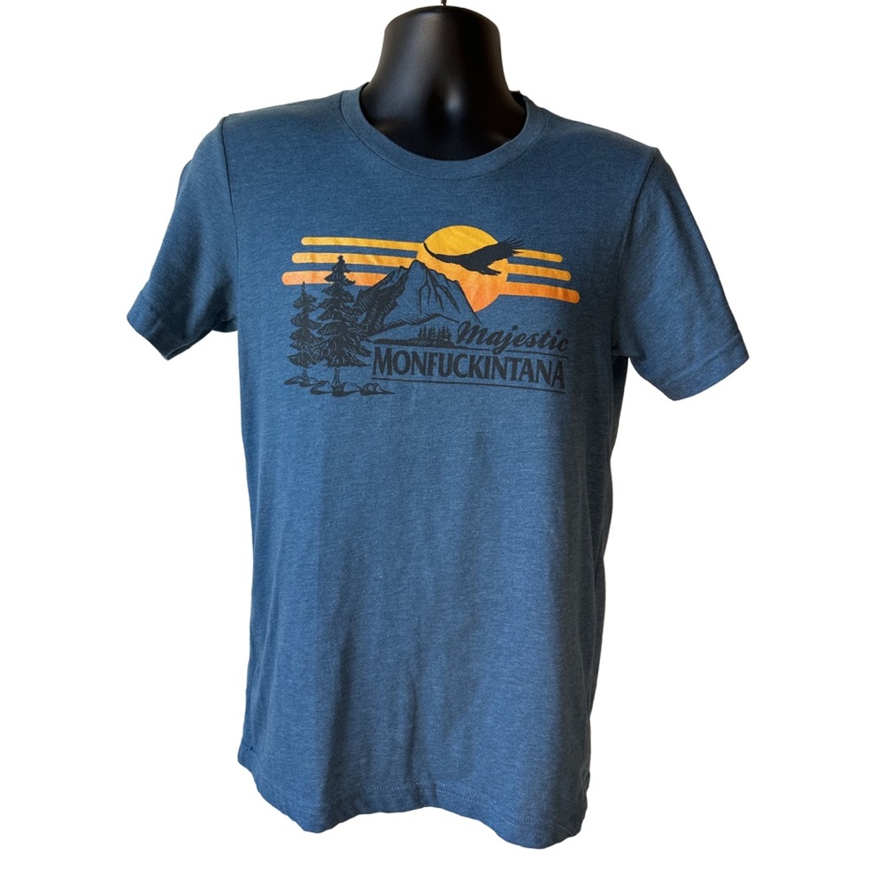 Majestic Monfuc*intana Blue Graphic T-Shirt / MONTANA